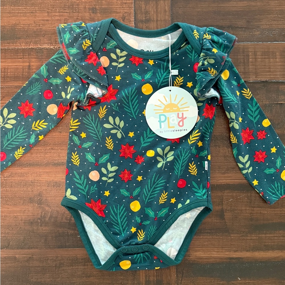 Little Sleepies Holiday Bamboo Bodysuit 12-18 months